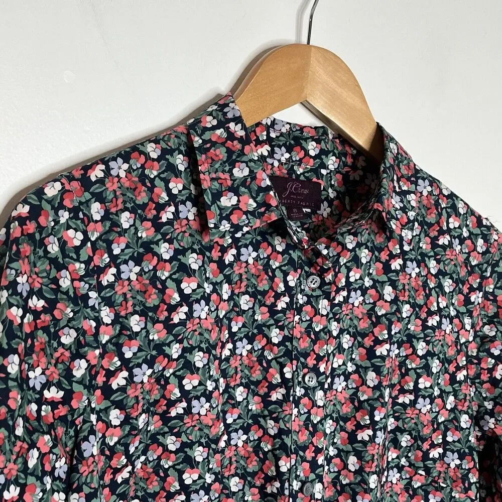 J. Crew Liberty Slim Perfect Shirt Sarah Floral Print Women’s Size 8 Cotton